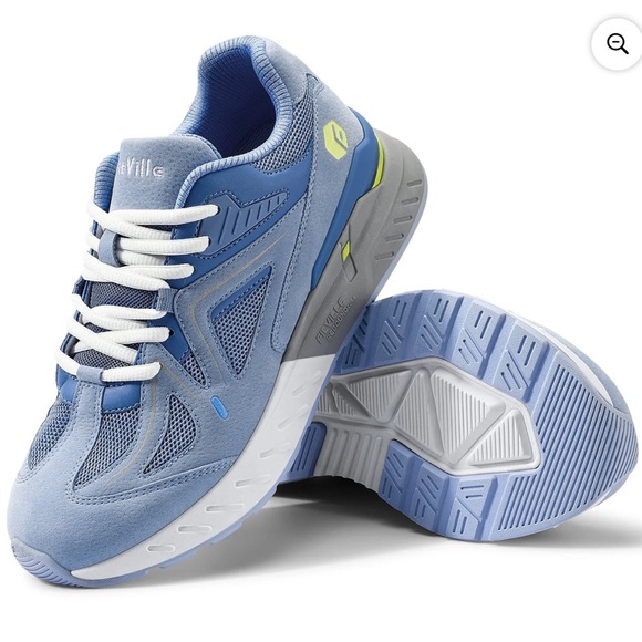 Fitville | Athletic Diabetic Women's Shoes in Blue Size 8.5 EW - Picture 1 of 15